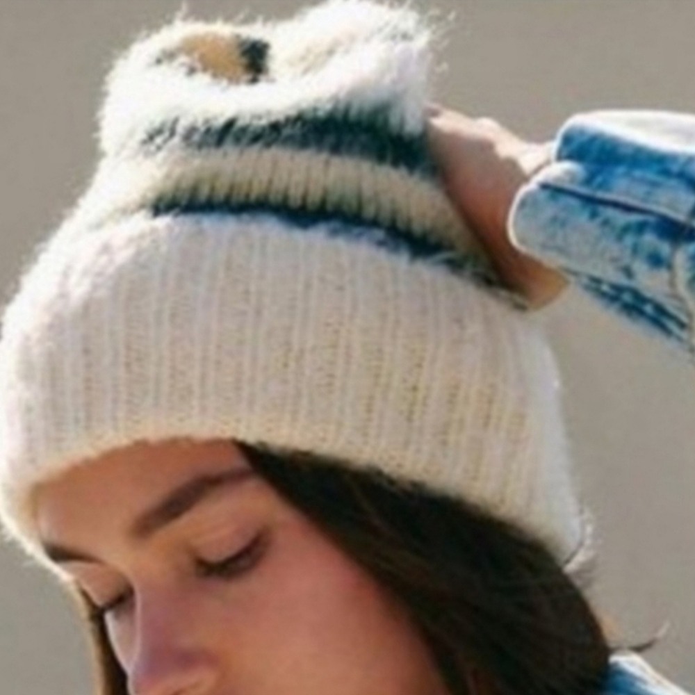 Free People The Groove Striped Beanie - Varsity Stripe